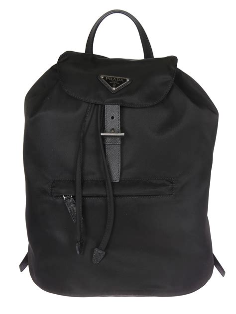 prada drawstring backpack|Prada brushed leather backpack.